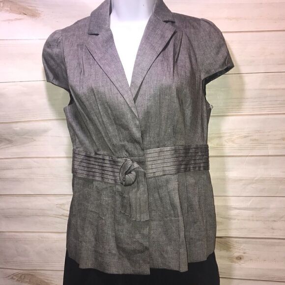 NEW! BCBGMaxAzria Heather Gray Cap Sleeve Jacket-S - Picture 1 of 6